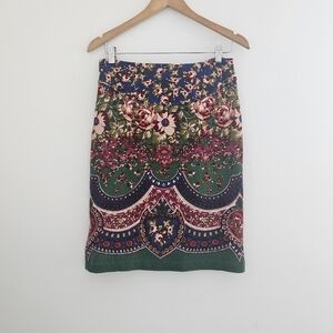 MAEVE By Anthropology Knit Print Pencil Skirt